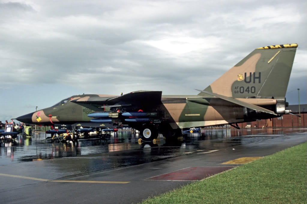 F-111 aircraft on runway