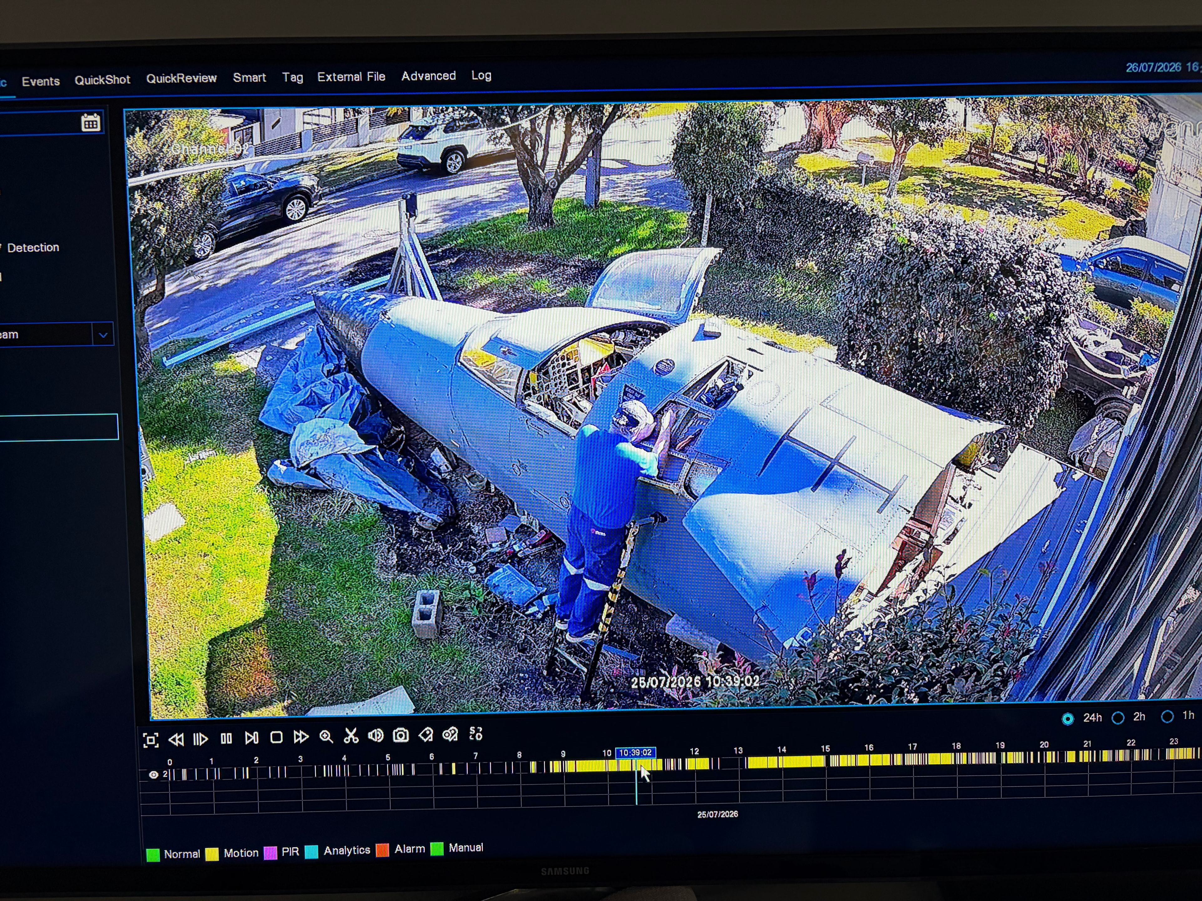 CCTV overhead view — crew module preparation, 25 July 2026 10:39